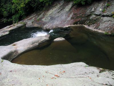 Nice waterfalls beside trail on the Gragg Prong Creek
