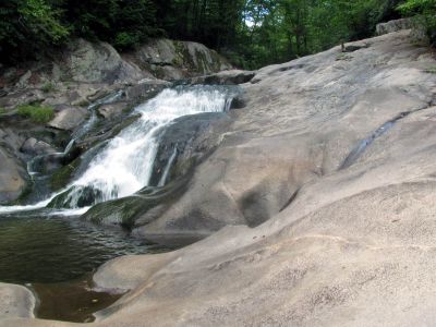 Nice waterfalls beside trail on the Gragg Prong Creek
