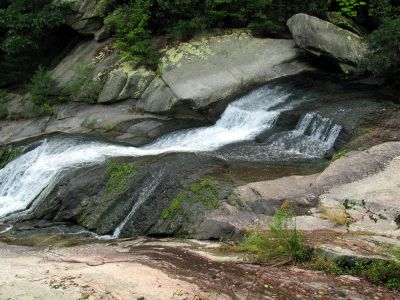 Nice waterfalls beside trail on the Gragg Prong Creek
