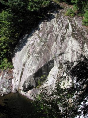 Looking down on upper part of Harper Falls
