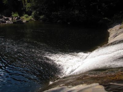 Swimming hole and lower part of Harper Falls
