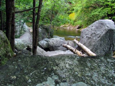 Harper Creek near our camp below Harper Falls
