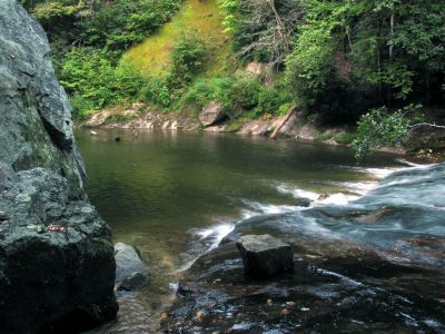 Harper Creek near our camp below Harper Falls
