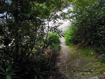 Path to Harper Creek and the awesome cascades just behind our campsite
