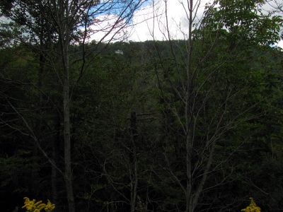House built on side of mountain in Upper Creek Acres that we could see from the road.

