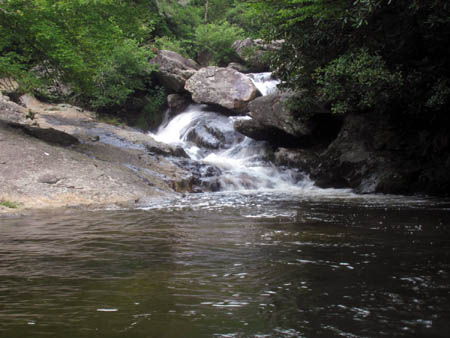 small falls above upper creek falls