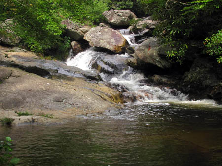 Small falls above the top of the Upper Creek Falls
