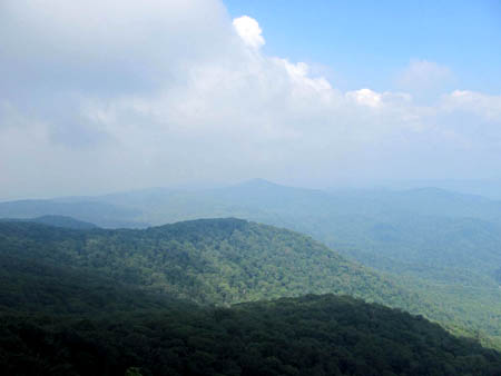 Hazy view from Little Rock Knob