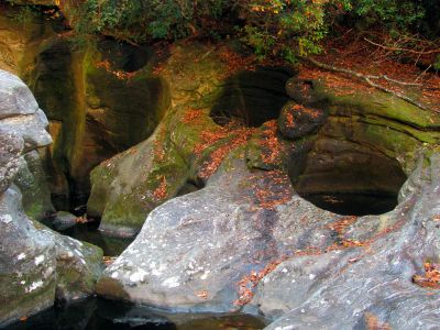 Lower end of the slot canyon 
