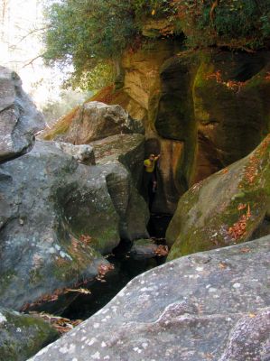 Lower end of the slot canyon 
