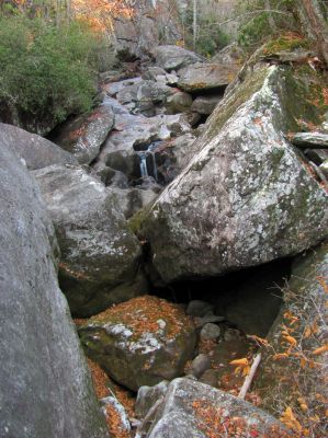 Tyler adding some scale to the size of the area called Granny`s Pantry falls 
