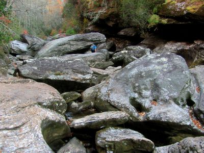 Tyler  made the journey look easy but as you can see by the size of these rocks that for others it is not ! 
