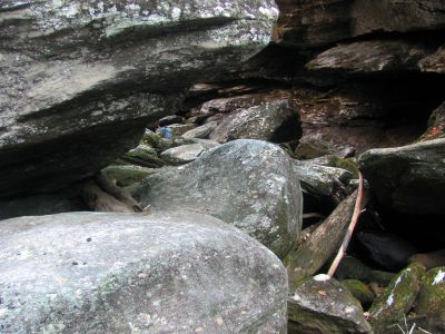 Find Tyler in this shot !  it gives good scale as to the size of things in the gorge 
