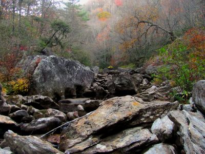 The Bonas gorge above the Bonas Wall 
