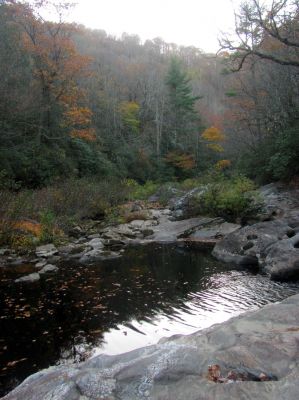 Looking back as we continue upstream 
