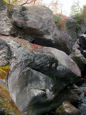 Huge rocks beside Granny`s Kitchen 
