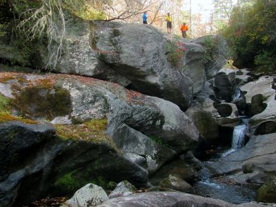 The crew on top of Granny`s Kitchen 
