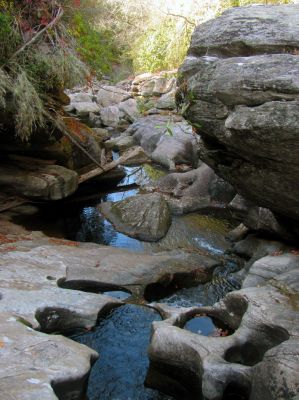 Looking down Granny`s Kitchen Falls 
