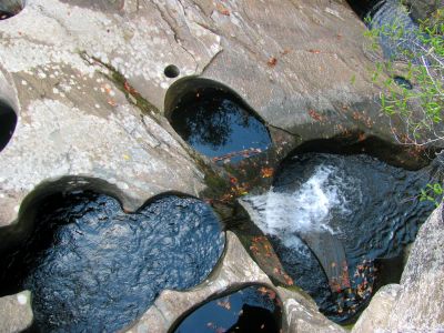 RAT Drone view looking down on Granny`s Kitchen falls 
