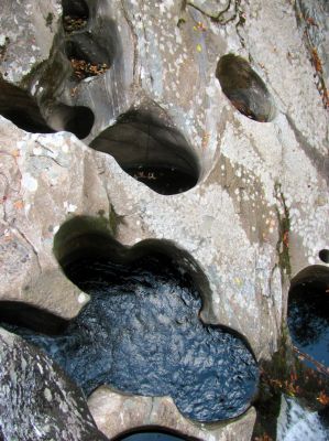 RAT Drone view looking down on Granny`s Kitchen falls 
