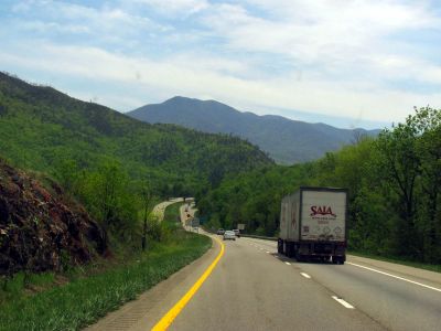 That big one there is Mount Cammerer as I enter the gorge
