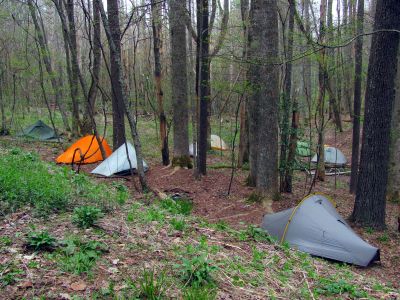 Just a few of the many tents at the gap. Many stayed all weekend, esp when it started raining. 
