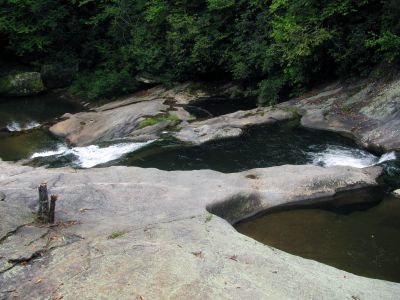 Nice waterfalls beside trail on the Gragg Prong Creek
