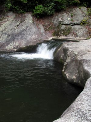 Nice waterfalls beside trail on the Gragg Prong Creek
