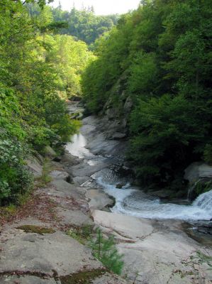 Nice waterfalls beside trail on the Gragg Prong Creek
