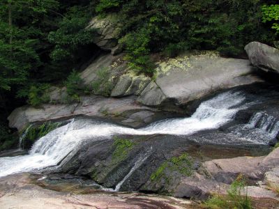 Nice waterfalls beside trail on the Gragg Prong Creek
