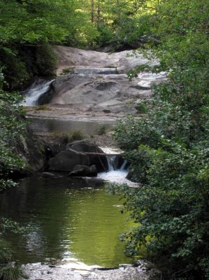 Nice waterfalls beside trail on the Gragg Prong Creek
