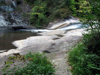 Harper Creek and the awesome cascades just behind our campsite

