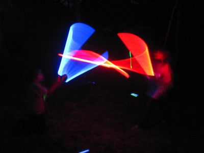 light sabers in the dark

