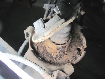 removing old lower isolator 
