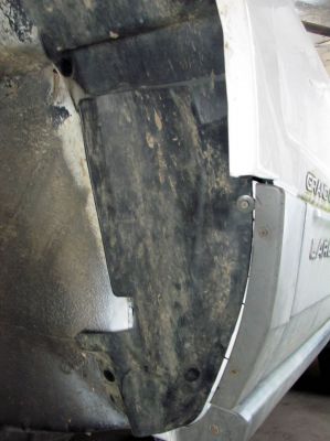 Driver side inner fender remounted 

