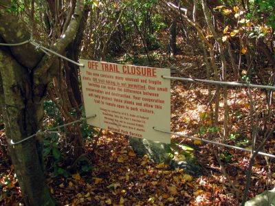 Sign along the Rough Ridge Trail Taken Oct 21, 2012
