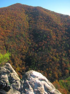 View of Big Pond Mtn as seen through the Rhino Horns 
