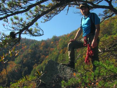 Tyler on Diamond Rock 
