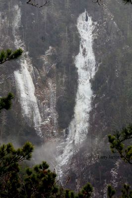 Buckey Falls 
Frozen as seen from a point on the upper part of Chigger Ridge near Hell Hollow (not from the Chigger Ridge overlook) Taken on Jan 9, 2018 by Larry Jarret
