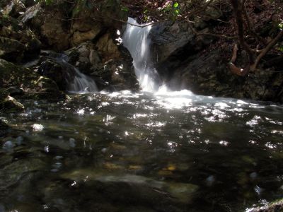 Small falls and cascades located just above the top of the Lower Dick Creek Falls   Taken 3-10-2012
