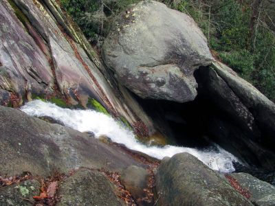 Lower part of falls below the 'balanced rock' (Taken 12-19-2012)
