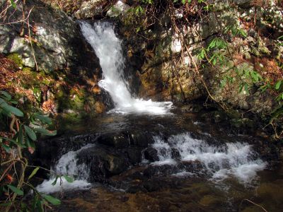 Second set of falls found even higher above the Lower Higgins Creek Falls - taken Feb. 3, 2012
