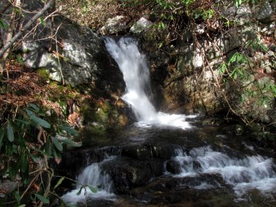 Second set of falls found even higher above the Lower Higgins Creek Falls - taken Feb. 3, 2012
